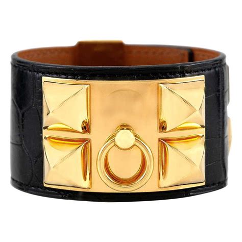 hermes leather bracelet black|hermes leather bracelet used.